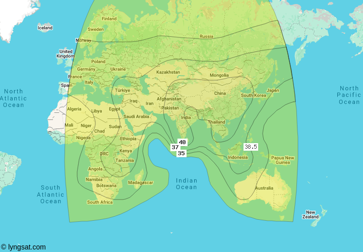 Apstar 7C at 76.5°E, C- band