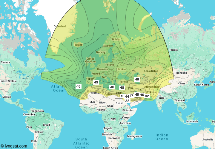 Eutelsat 16A at 16°E, Ku-band