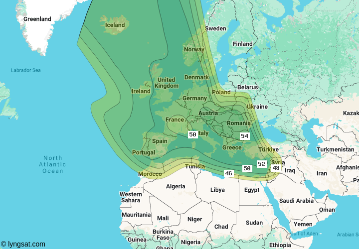 Hellas Sat 3 at 39°E, Ku-band