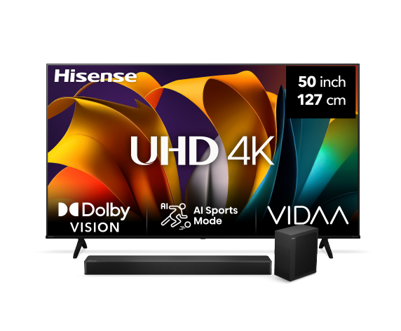 HISENSE 50A6Q в комплект със SOUNDBAR 2.1CH 240W