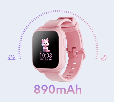 Новият Vivacom Kids Watch 2 идва с подобрена, по-голяма и по-мощна батерия от 890 mAh.