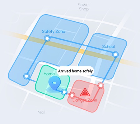 Задай безопасна зона. Без тревоги - Vivacom Kids Watch 2