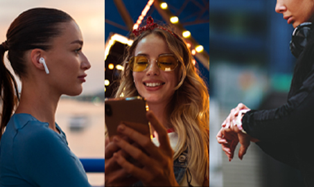 Голям набор от устройства - банер мобилен екран