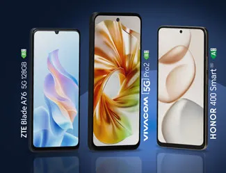 Вземи 5G смартфон за 0.50 € | 0.98 лв. в брой. С всеки план Unlimited - мобилен екран