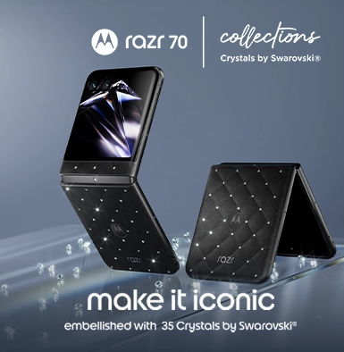 Смартфон Motorola Razr 70 5G 256GB Swarovski във Vivacom. Мобилен екран