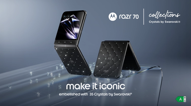 Смартфон Motorola Razr 70 5G 256GB Swarovski във Vivacom