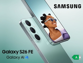 Вземи SAMSUNG GALAXY S26 FE с отстъпки до 200 евро с план Unlimited - мобилен екран